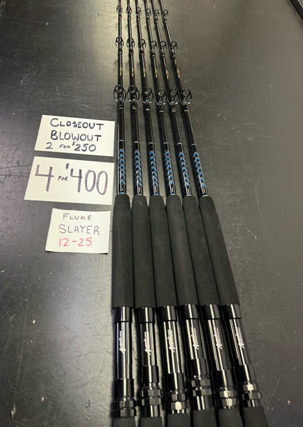 Closeout Bundle - Blue and Gold 6'6" Fluke Slayer Conventional Rods - Image 5