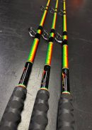 7' Platinum Kingfish 20-50# Custom Rasta Painted