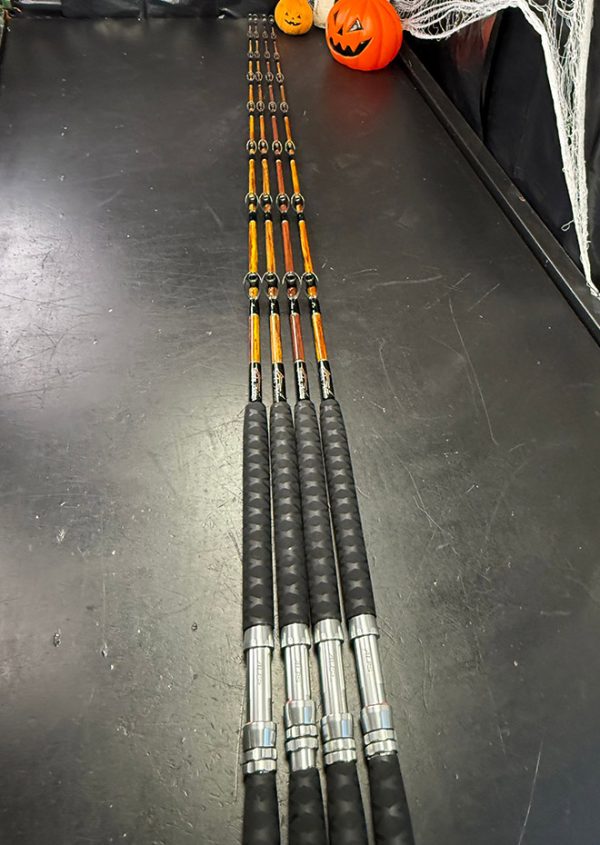 7' Platinum Kingfish 20-50# Custom Woodgrain Painted - Image 3