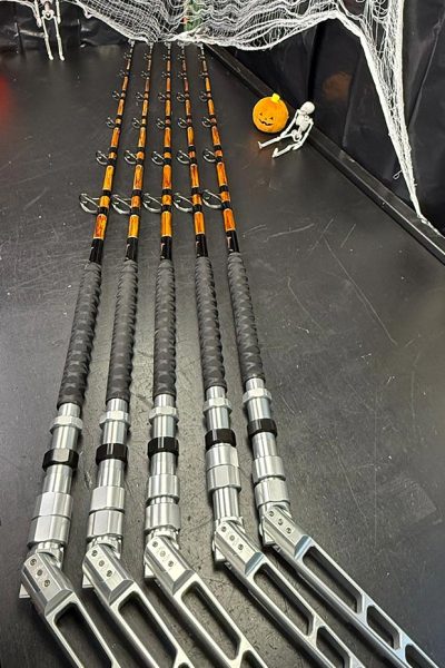 7' Platinum Sword Rod Custom Woodgrain Painted