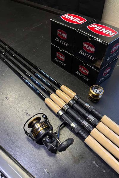 Blue & Gold Inshore 8–17 Spinning Combo – Penn Battle 4000