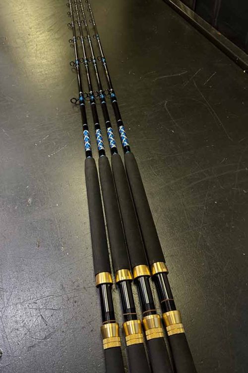 Blue/Gold Kingfish Lite 15-50# 7' - 4 Rod Bundle