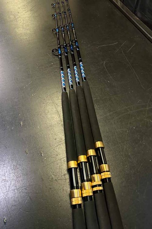 Blue/Gold Tortugas 30-60 lb - 4 Rod Bundle