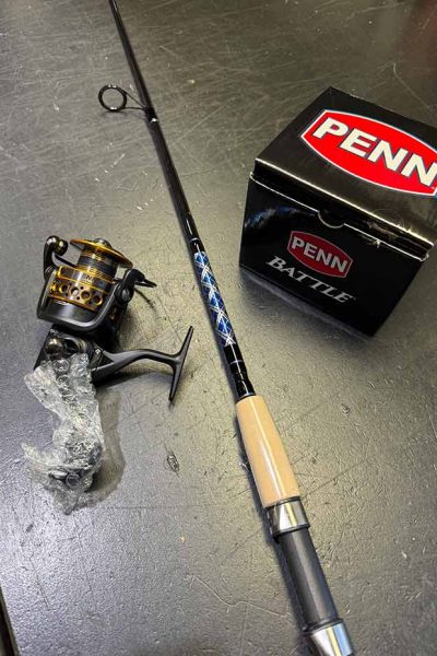 Blue & Silver Inshore 8–17 Spinning Combo – Penn Battle 4000