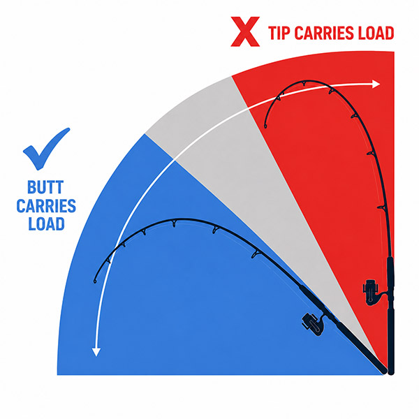 10 o'clock rule for fishing rods